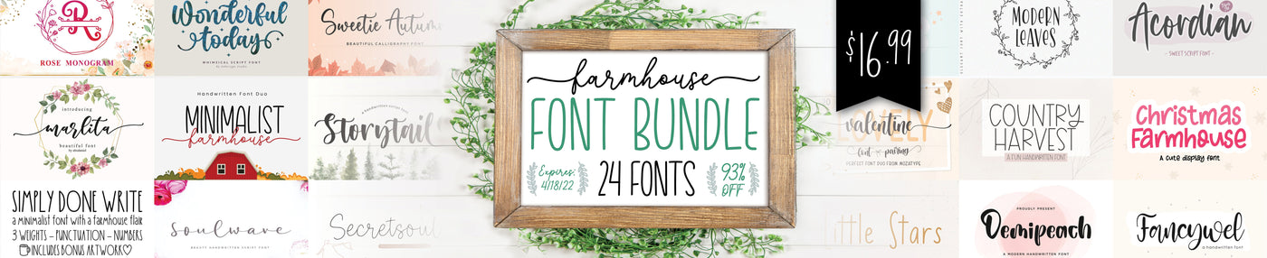 Farmhouse Font Bundle