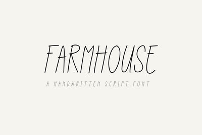 Farmhouse Font Cotton White Studio 