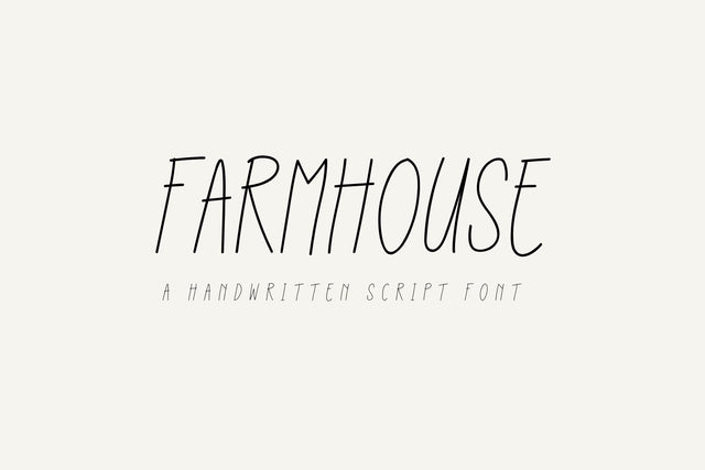 Farmhouse Font Cotton White Studio 