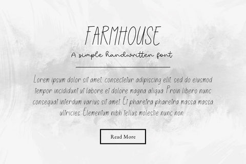 Farmhouse Font Cotton White Studio 