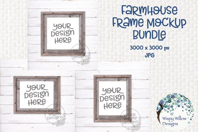 Farmhouse Frame Mockup Bundle Mock Up Photo Wispy Willow Designs 