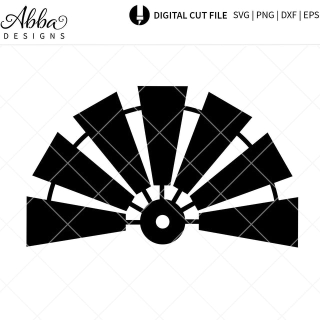 Farmhouse Half Windmill Line SVG Abba Designs 