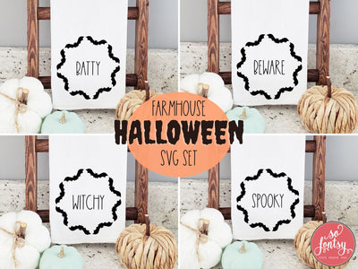 Farmhouse Halloween Bat SVG Set SVG So Fontsy Design Shop 