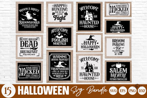 Farmhouse Halloween Bundle SVG, Old Halloween Signs svg, Vintage Halloween SVG Bundle 30 designs SVG Svgcraft 