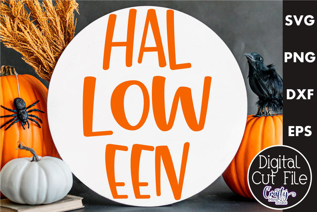 Farmhouse Halloween Round Sign, Halloween Scary Svg SVG Crafty Mama Studios 