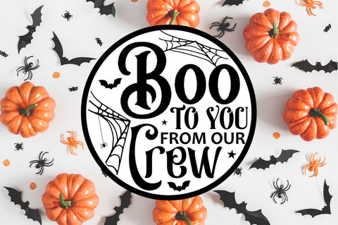 Farmhouse Halloween Round Sign SVG Bundle SVG Regulrcrative 