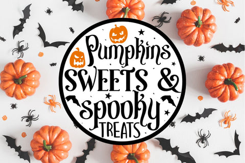 Farmhouse Halloween Round Sign SVG Bundle SVG Regulrcrative 