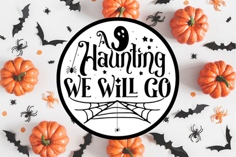 Farmhouse Halloween Round Sign SVG Bundle SVG Regulrcrative 