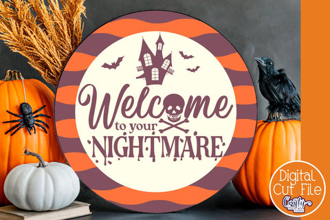 Farmhouse Halloween Round Sign Svg, Cute Retro Bundle SVG Crafty Mama Studios 