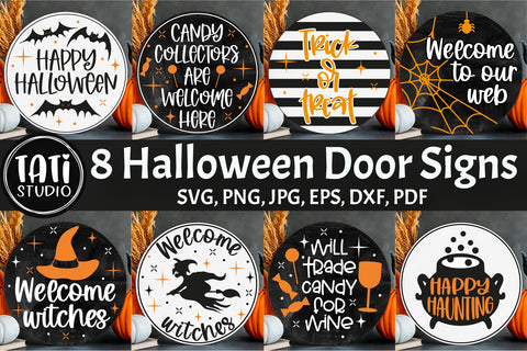 Farmhouse Halloween Round Sign Svg | Halloween Bundle SVG TatiStudio 