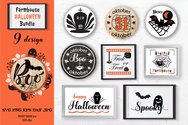 Farmhouse Halloween Sign Mini-Bundle. Halloween Bundle SVG. Mini-Bundle SVG Olga Terlyanskaya 
