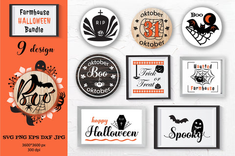 Farmhouse Halloween Sign Mini-Bundle. Halloween Bundle SVG. Mini-Bundle SVG Olga Terlyanskaya 
