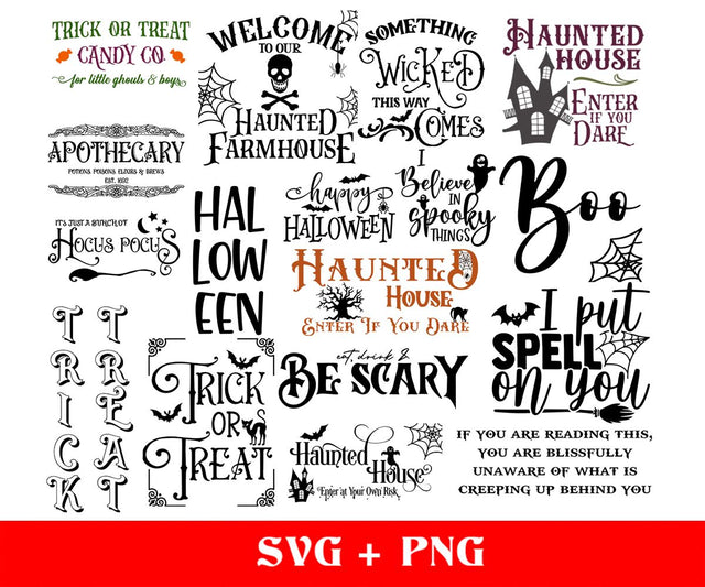 Farmhouse Halloween Sign Svg , Vintage Halloween Bundle, Halloween sign svg, Halloween svg bundle, Halloween shirt svg SVG sassyprint 