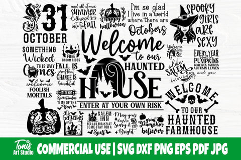 Farmhouse Halloween SVG Bundle, Svg Cut Files SVG TonisArtStudio 
