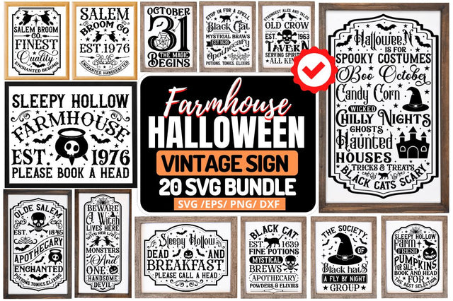 Farmhouse Halloween Svg Bundle SVG Regulrcrative 