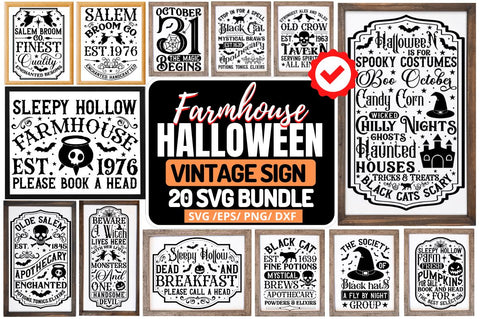 Farmhouse Halloween Svg Bundle SVG Regulrcrative 