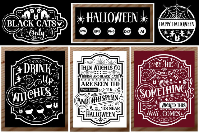 Farmhouse Halloween SVG Bundle SVG SVGs,Quotes and Sayings,Food & Drink,On Sale, Print & Cut SVG DesignPlante 503 