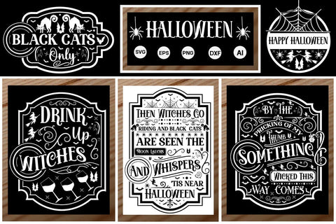 Farmhouse Halloween SVG Bundle SVG SVGs,Quotes and Sayings,Food & Drink,On Sale, Print & Cut SVG DesignPlante 503 