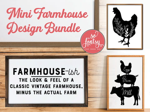 Farmhouse Home Decor Design Bundle SVG So Fontsy Design Shop 
