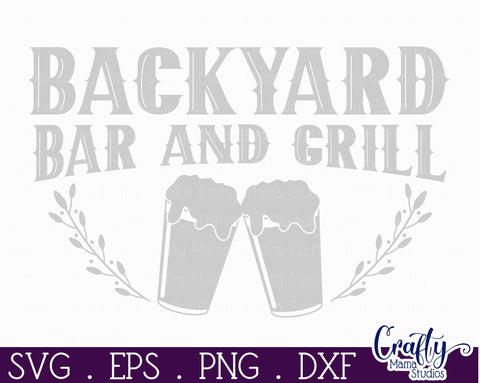 Farmhouse Home Round Sign Svg | Backyard Bar And Grill SVG Crafty Mama Studios 