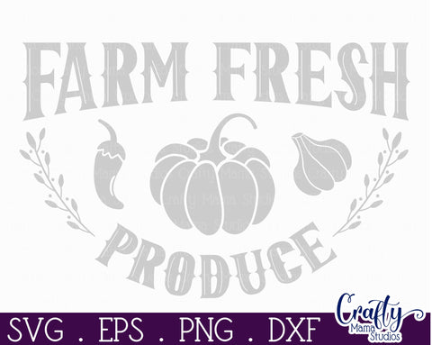 Farmhouse Home Round Sign Svg | Farm Fresh Produce SVG Crafty Mama Studios 