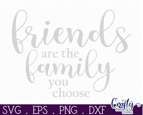 Farmhouse Home Round Sign Svg, Friends Are The Family Chosen SVG Crafty Mama Studios 