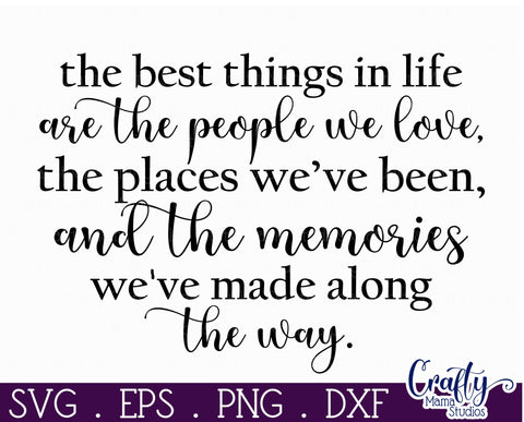 Farmhouse Home Round Sign Svg, The Best Things In Life SVG Crafty Mama Studios 