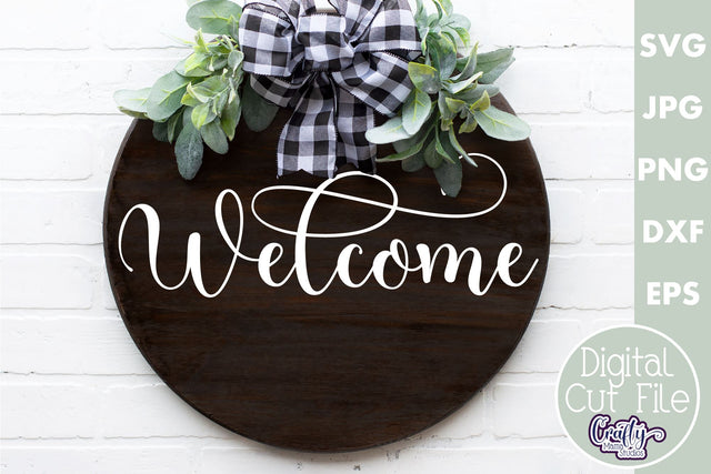 Farmhouse Home Round Sign Svg | Welcome SVG Crafty Mama Studios 