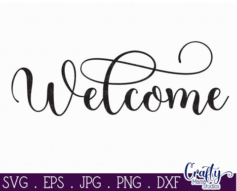 Farmhouse Home Round Sign Svg | Welcome SVG Crafty Mama Studios 