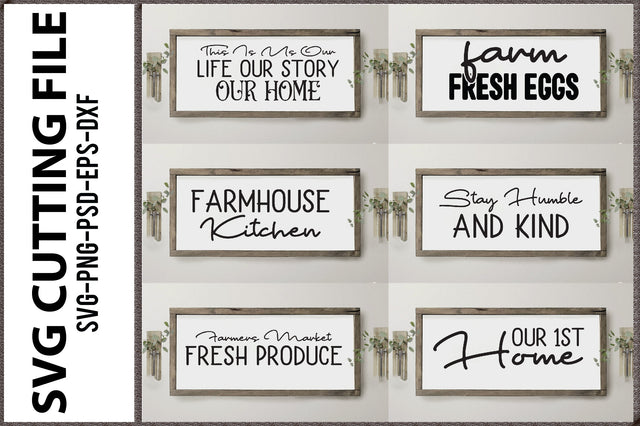 Farmhouse Home Sign SVG Bundle 15 Designs SVG Creativeart88 
