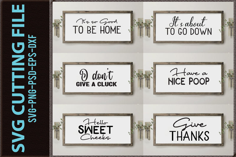 Farmhouse Home Sign SVG Bundle-20 Designs - So Fontsy