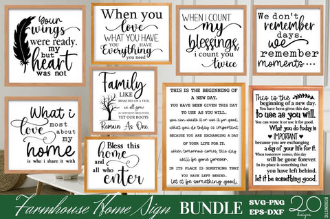 Farmhouse Home Sign SVG Bundle SVG DESIGNISTIC 