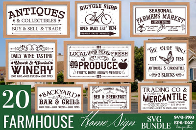 Farmhouse Home Sign SVG Bundle SVG DESIGNISTIC 