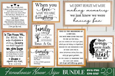 Farmhouse Home Sign SVG Bundle SVG DESIGNISTIC 