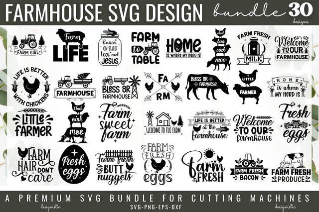 Farmhouse Home Sign SVG Bundle SVG DESIGNISTIC 