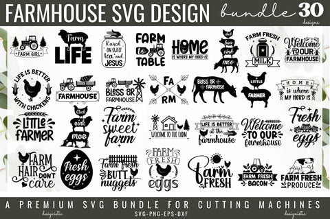 Farmhouse Home Sign SVG Bundle SVG DESIGNISTIC 