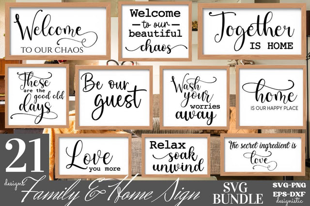 Farmhouse Home Sign SVG Bundle SVG DESIGNISTIC 