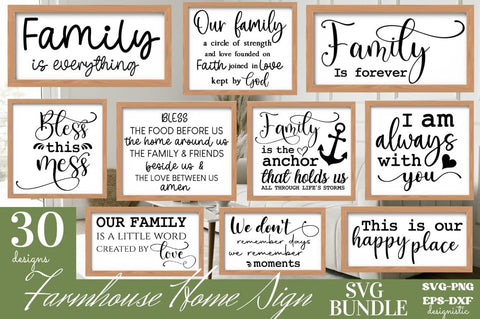 Farmhouse Home Sign SVG Bundle SVG DESIGNISTIC 
