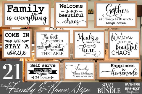 Farmhouse Home Sign SVG Bundle SVG DESIGNISTIC 