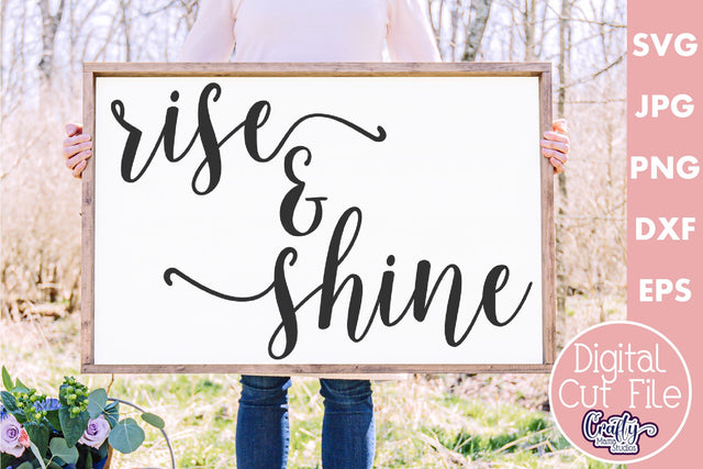 Farmhouse Home Sign Svg | Rise And Shine SVG Crafty Mama Studios 