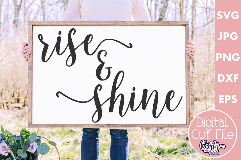 Farmhouse Home Sign Svg | Rise And Shine SVG Crafty Mama Studios 