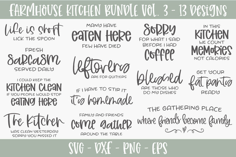 Farmhouse Kitchen Bundle Vol. 3 - So Fontsy