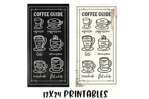 Farmhouse Kitchen Coffee Guide SVG Diva Watts Designs 