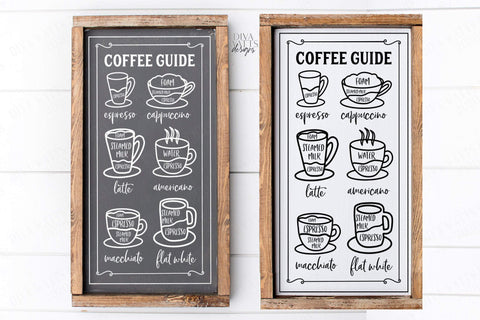 Farmhouse Kitchen Coffee Guide SVG Diva Watts Designs 