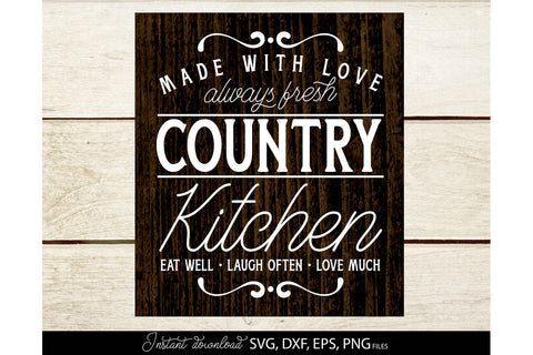 Farmhouse Kitchen Decoration SVG | Country Kitchen SVG March Design Studio 