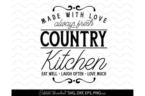 Farmhouse Kitchen Decoration SVG | Country Kitchen SVG March Design Studio 