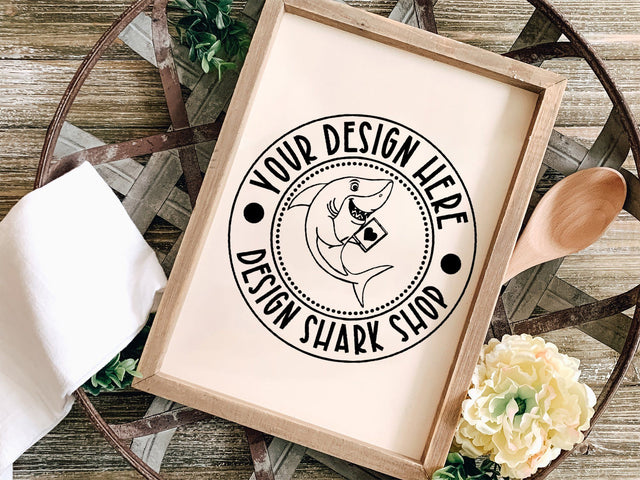 Farmhouse Kitchen Sign Mock Up Mock Up Photo Design Shark 