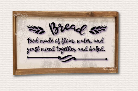 Farmhouse kitchen sign SVG, Bread Kitchen quote, cutting sign SVG Createya Design 