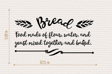 Farmhouse kitchen sign SVG, Bread Kitchen quote, cutting sign SVG Createya Design 