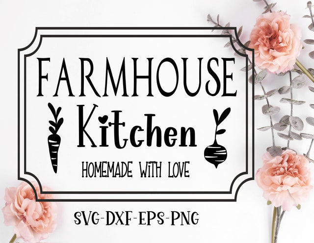 Farmhouse Kitchen sign SVG Calico Creations Svg 